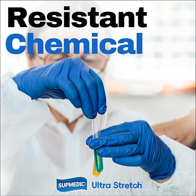 NITRILE+ Disposable Gloves, 5 mil, Blue Medical Gloves 100 Pcs