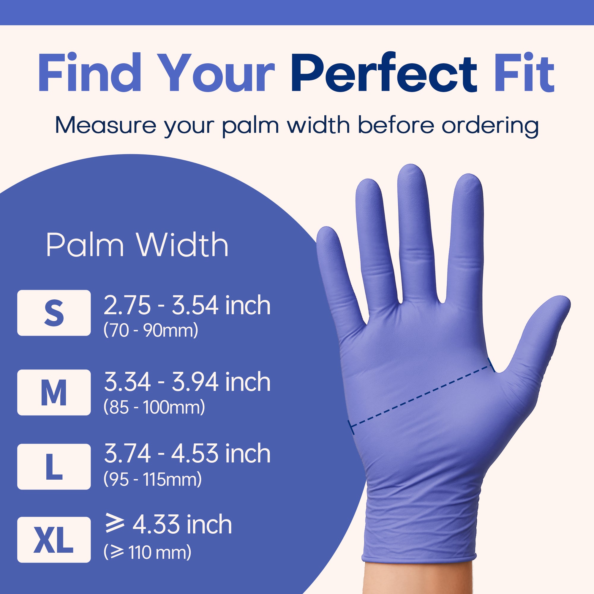 SOFT MAX Nitrile Gloves, 100 Count Latex-Free Powder-Free Non-Sterile Medical Disposable Glove, Blue Iris