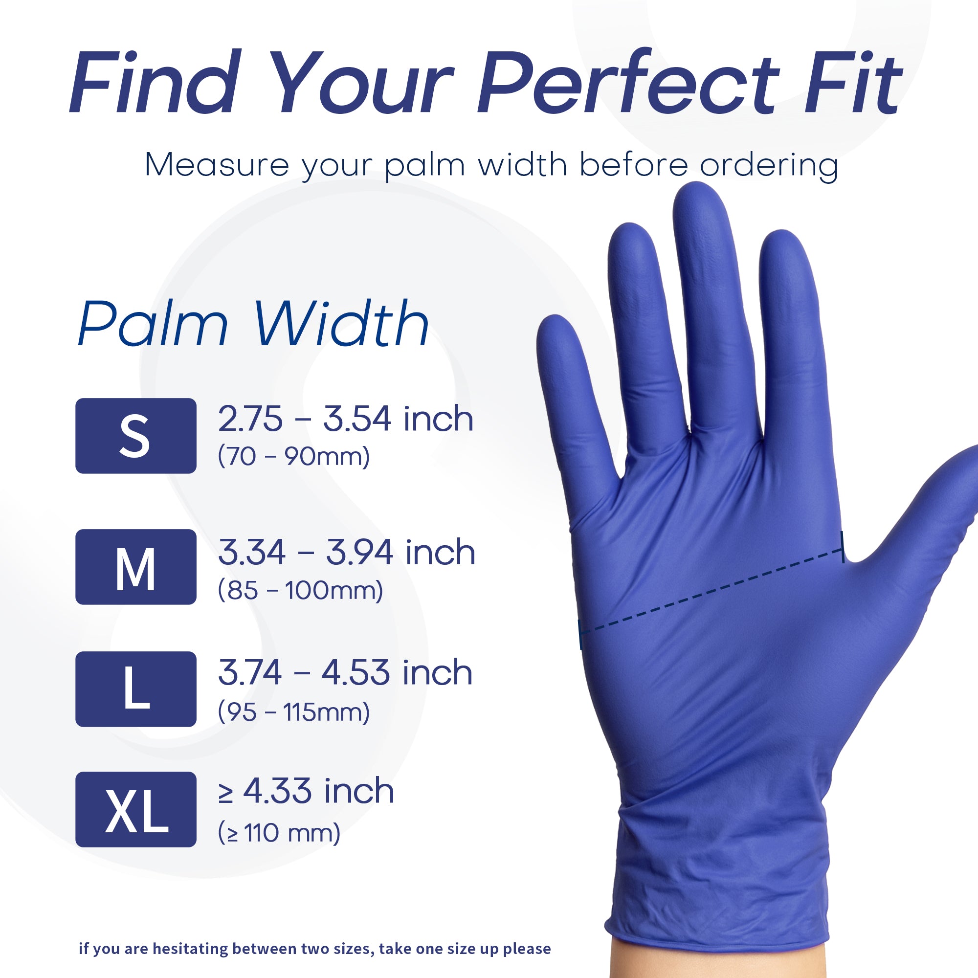 MED+ Nitrile Gloves, 4 Mil Disposable Medical Gloves Blue Violet 100 Pcs