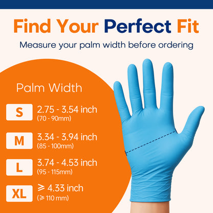 SOFT MAX Nitrile Gloves, 100 Count Latex-Free Powder-Free Non-Sterile Medical Disposable Glove, Blue