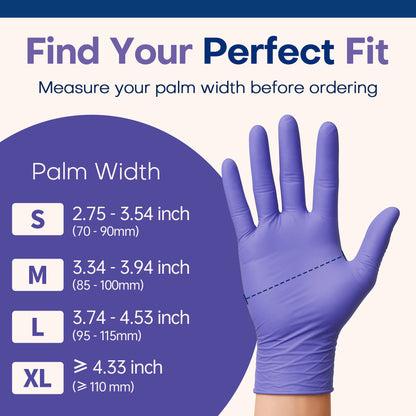 SOFT MAX Nitrile Gloves, 100 Count Latex-Free Powder-Free Non-Sterile Medical Disposable Glove, Blue Violet