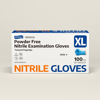 SOFT MAX Nitrile Gloves, 100 Count Latex-Free Powder-Free Non-Sterile Medical Disposable Glove, Blue