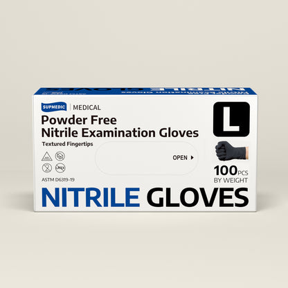 SOFT MAX Nitrile Gloves, 100 Count Latex-Free Powder-Free Non-Sterile Medical Disposable Glove, Black
