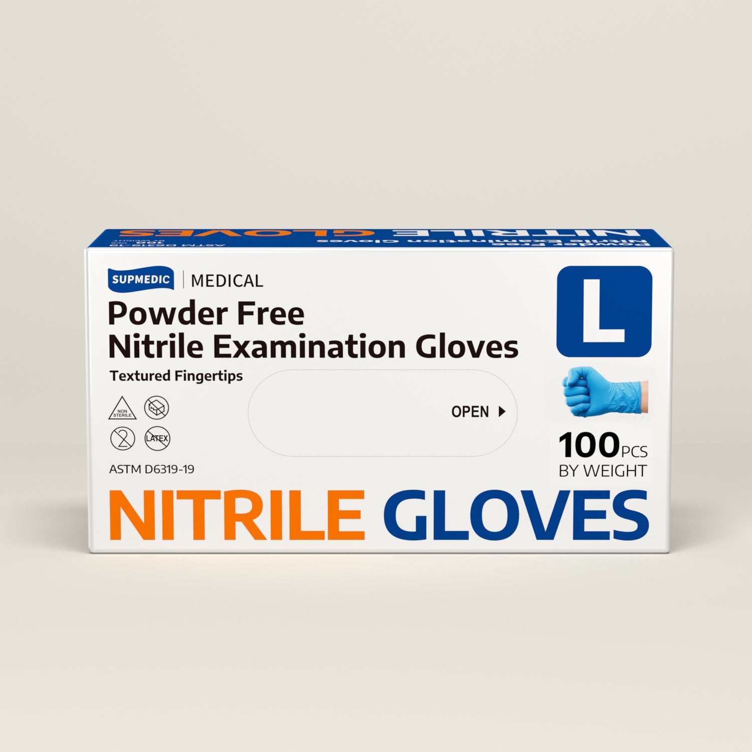 SOFT MAX Nitrile Gloves, 100 Count Latex-Free Powder-Free Non-Sterile Medical Disposable Glove, Blue