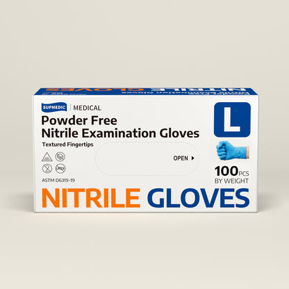 SOFT MAX Nitrile Gloves, 100 Count Latex-Free Powder-Free Non-Sterile Medical Disposable Glove, Blue