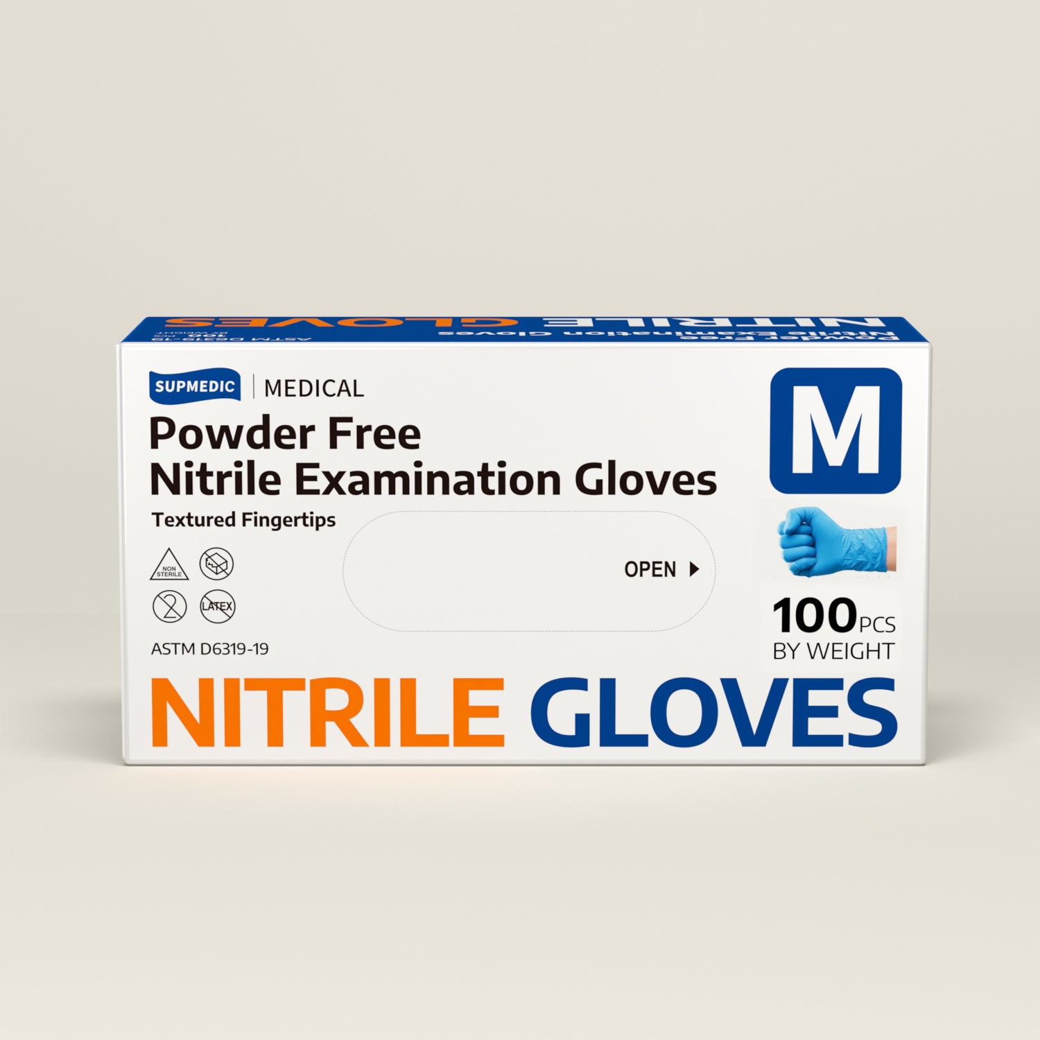 SOFT MAX Nitrile Gloves, 100 Count Latex-Free Powder-Free Non-Sterile Medical Disposable Glove, Blue