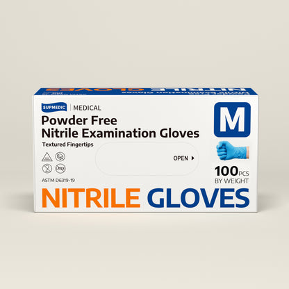 SOFT MAX Nitrile Gloves, 100 Count Latex-Free Powder-Free Non-Sterile Medical Disposable Glove, Blue