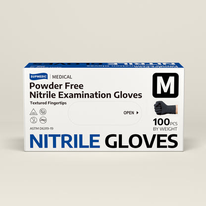 SOFT MAX Nitrile Gloves, 100 Count Latex-Free Powder-Free Non-Sterile Medical Disposable Glove, Black