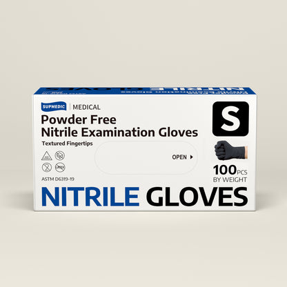 SOFT MAX Nitrile Gloves, 100 Count Latex-Free Powder-Free Non-Sterile Medical Disposable Glove, Black