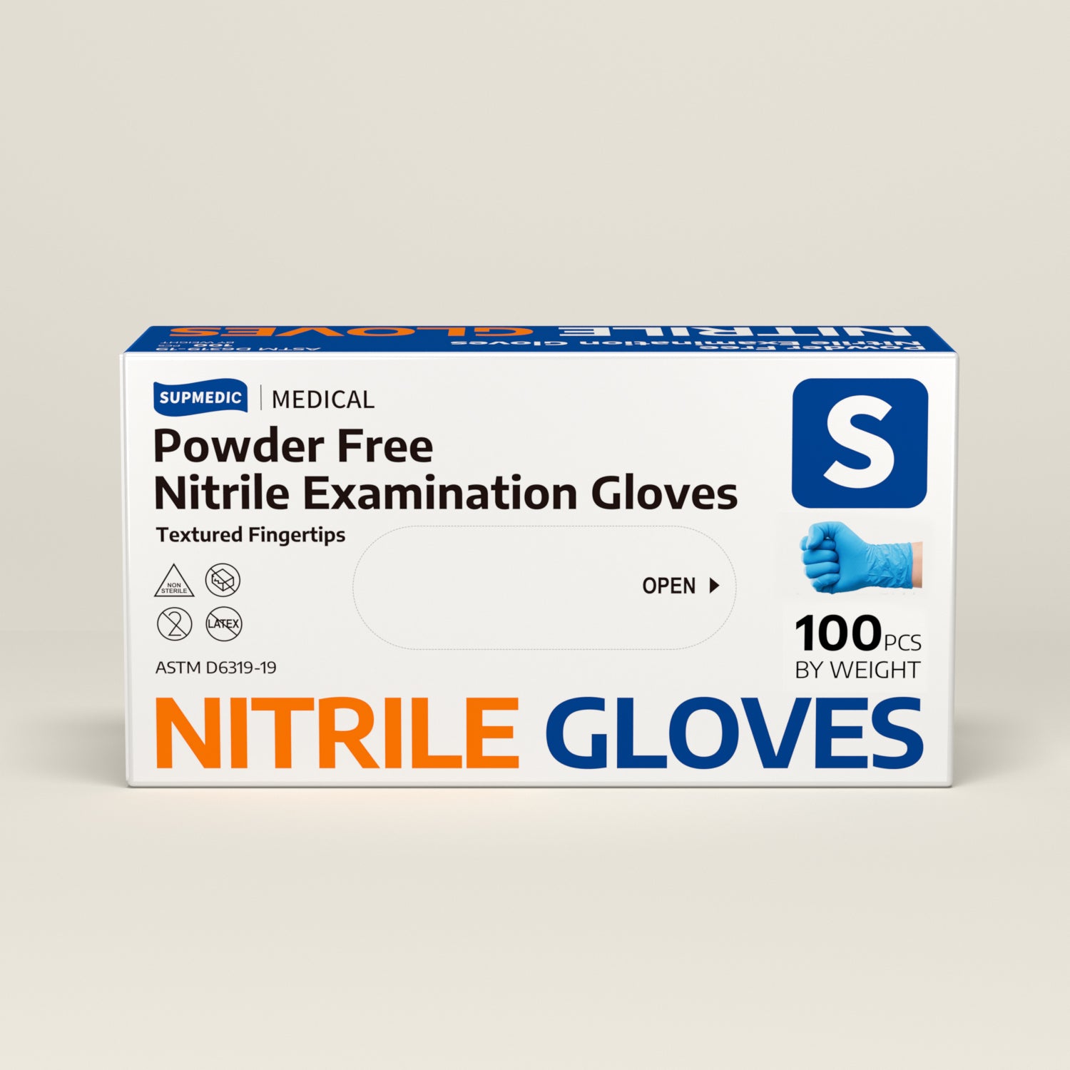 SOFT MAX Nitrile Gloves, 100 Count Latex-Free Powder-Free Non-Sterile Medical Disposable Glove, Blue