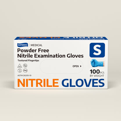 SOFT MAX Nitrile Gloves, 100 Count Latex-Free Powder-Free Non-Sterile Medical Disposable Glove, Blue
