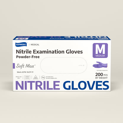 SOFT MAX Nitrile Gloves, 200 Count Latex-Free Powder-Free Non-Sterile Medical Disposable Glove, Blue Violet