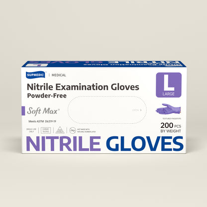 SOFT MAX Nitrile Gloves, 200 Count Latex-Free Powder-Free Non-Sterile Medical Disposable Glove, Blue Violet