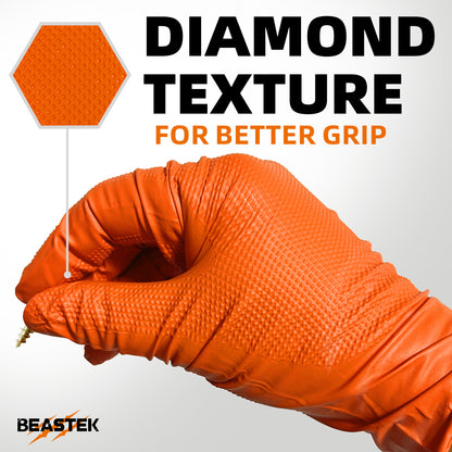 BEASTEK Nitrile Ultra™ Disposable Gloves, 7 Mil Heavy Duty Powder Free Industrial Grade Multi-Use for Lab, Cleaning, Cooking, Gardening, Mechanic, 100 pcs (Large)