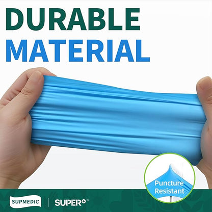 VINYL+ Disposable Gloves, 4 Mil Powder-Free Latex-Free Medical Glove, Blue 100 Pcs